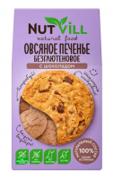   NutVill Овсяное печенье безглютеновое с шоколадом, 85 г